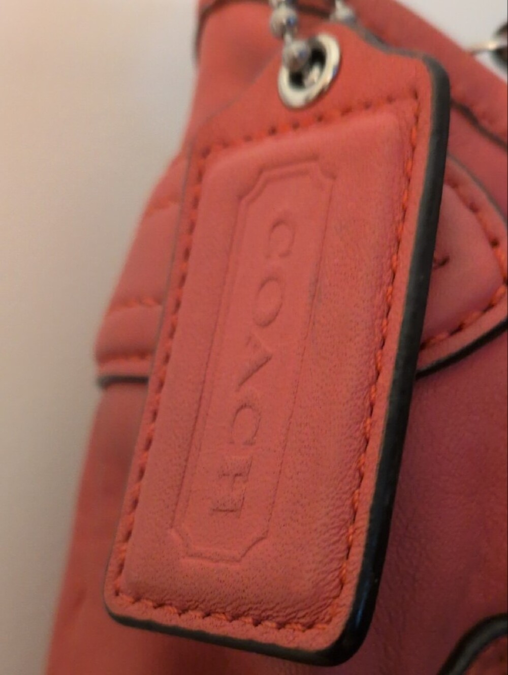 Coach Daisy  Leather Shoulder Bag in Dark Pink - Picture 3 of 16